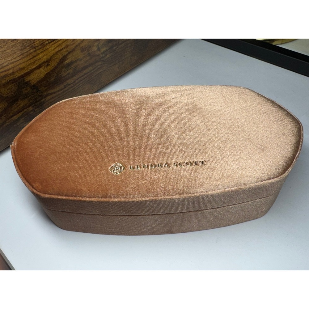 Kendra Scott Velvet Jewelry Box Terracotta Removable Earring Tray Organizer